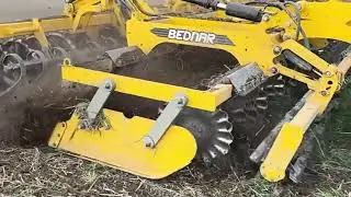 Déchaumeuse en contrôle d'une céréale d'automne