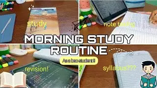 Morning study routine 📚🌞|| as a bsc student🎒🧿 #studyvlog #study  