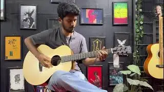 Enya EA -XO Natural SP 1 EQ Transacoustic Grand Auditorium acoustic Guitar Live Sound..!