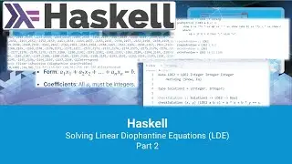 Haskell - Solving Linear Diophantine Equations - Part 2