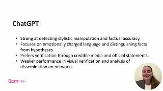 AI as a tool for detecting disinformation and developing critical thinking.