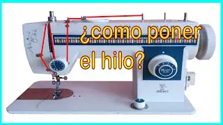 como enhebrar la máquina de coser zigzag