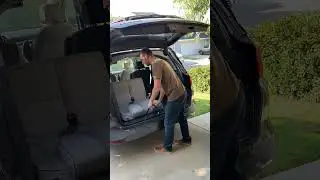 Третий ряд сидений Honda Odyssey можно превратить в багажник #шорты