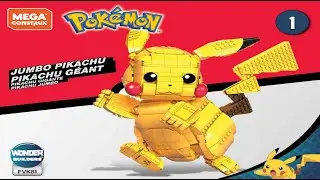 Mega Construx Instructions | Pokemon | FVK81 | Jumbo Pikachu (Book 1)