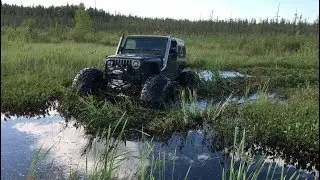 Low pressure tires on muskeg