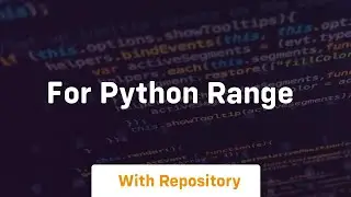 for python range
