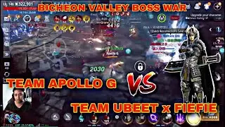 MIR4-TEAM APOLLO G VS TEAM UBEET X FIEFIE 😱| SERVER 232 BICHEON VALLEY BOSS WAR 😱