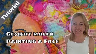 Mehr Spannung mit Mixed Media Techniken erzeugen #mixedmedia #face #portraet