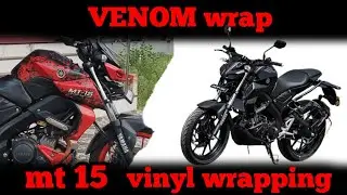 MT15  modified | venom wrap | sticker work 💥. Vinyl wrapping 
