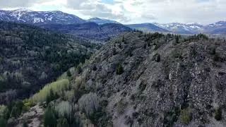 Drone flight off of Talus mountain (Table top) Warfield BC. April 23,2025