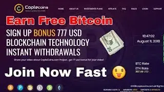 CopleCoins.com Review Free Bitcoin Cloud mining 2018 $777 Signup Bonus | Free btc Earning Trick 2018
