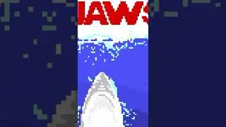 JAWS movie pixel art #pixelart #jaws #shark #horrorstories #movie #shorts