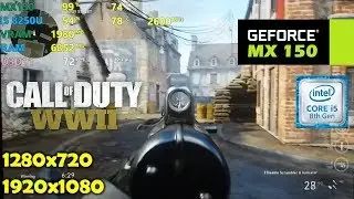 MX150 + i5 8250U | Call Of Duty WW2 - 1080p & 720p Normal Settings