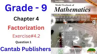 cantab publishers |class 9 math|chapter 4|factorization |exercise 4.2|Question 1|