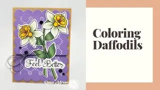 Spring Floral Basket | Joy Clair Designs | Coloring Daffodils using Copics