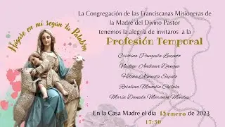 EUCARIST&Iacute;A DE PROFESI&Oacute;N TEMPORAL DE NOVICIAS FMMDP