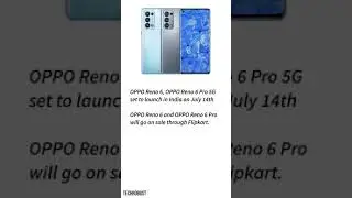 Oppo Reno 6 5G and Reno 6 Pro 5G launching in India.