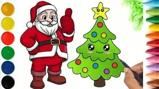 Christmas Tree 🎄 and decoration drawing, Painting & Coloring for kids & toddlers|coloring Adventure