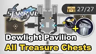 Dewlight Pavilion - All Treasure Chest Locations (Chests,Trashcan & Warp Trotter) - Honkai Star Rail