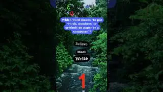 Which word means 