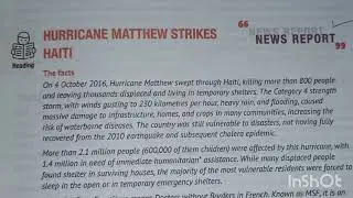 Hurricane Matthew Strikes Haiti |unit 4 | violent nature| Oxford Progressive English book 6