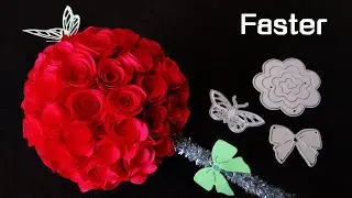 ABC TV | How To Make Paper Rose Balls | Flower Die Cuts (Faster) - Craft Tutorial