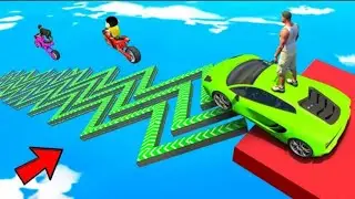 SHINCHAN AND FRANKLIN TRIED THE SPEED BOOSTER STAR MULTIPLE FLOOR ROADS CHALLENGE GTA 5 GAMING
