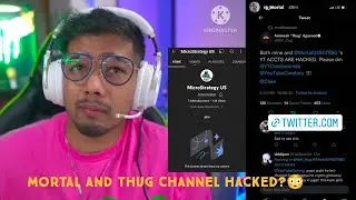 Mortal and thug channel hacked | scout on mortal channel got hacked