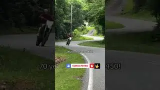 70-Year-Old Grandpa Rips a 450 Like a Pro 🤯🔥 | Still Got It!💬 Would you still ride like this at 70?