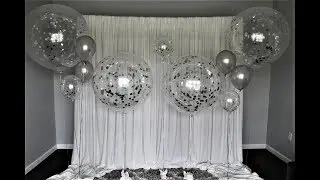 Confetti Balloon Backdrop DIY | How To Make Confetti Stick To Your Balloon
