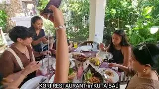 the KORI restaurant and bar in kuta bali indonesia with ambiance of the KOI FISH while dining.