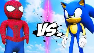 SPIDERMAN CHIBI VS SONIC THE HEDGEHOG
