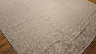 Oversize Hand Woven Natural Fiber Rug in Light Ivory, The Persian Knot Gallery, SKU: 2311