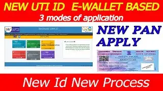 NEW UTI ID || E-WALLET  - NEW PAN APPLY