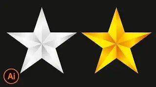 Como hacer una estrella con efecto degradado - Illustrator Español