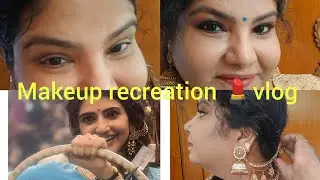 Parasakthi heroine sreeleela makeup 💄 recreation vlog uravuglay 😎#fyp #sridevibeautyparloursulur 