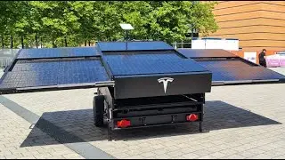 Tesla d&eacute;voile une remorque solaire qui recharge des v&eacute;hicules et fournit une connexion Wi-Fi