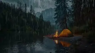 Ruhige Nacht mit Regenger&auml;uschen im Waldcamp &ndash; Schlafmusik aus der Natur ohne Worte