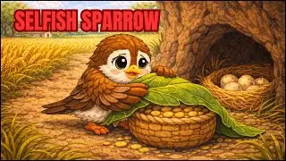 SELFISH SPARROW | NOT SHARING BIRD STORY | WHEAT FIELD BIRDS STORY|