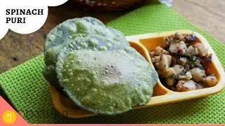 Spinach Puri | Palak Puri Recipe |  पालक की पूरी | Healthy breakfast Recipes