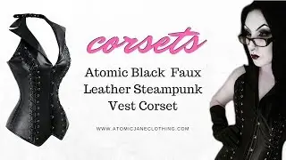 Gothic Steampunk Corset Vests Online | Gothic Steampunk Clothing | Black Steampunk Vest Corset
