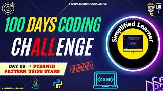 Day #26 | Pyramid  of Stars | Pyramid Pattern in #java & #python | Asked in Technical Interview