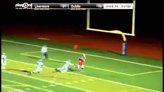 Dublin's Jabari Jefferson catches a 29-yard touchdown pass.