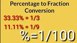 Percentage to Fraction Conversion / SSC CHSL / FCI