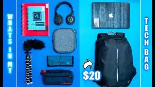 What's in my Tech Bag 2019 - Budget Edition - Clean Minimal Backpack