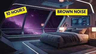 Futuristic Spaceship Bedroom 🚀 Deep Brown Noise for Sleep/Focus/ADHD (10 Hours)
