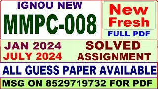 mmpc 008 solved assignment 2024 / mmpc 008 solved assignment 2024 in english / ignou mba mmpc008