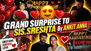 Ankit Anna surprise to Sis.Sreshta on 1st anniversary celebrations 😍😍😍✨️