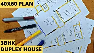 40X60 North & East facing corner House Vastu Plan | 3 Bedroom Duplex House | Creative Homes