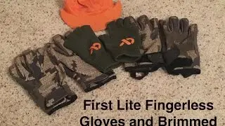 First Light Talus Fingerless Merino Gloves and Brimmed Beanie